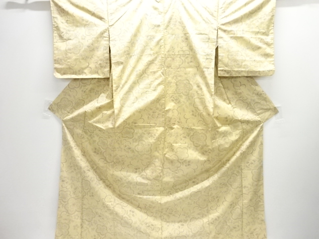 JAPANESE KIMONO / OMESHI / NISHIJIN-ORI / WOVEN FLOWER ARABESQUE